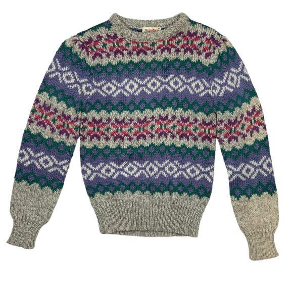 Currants By Jeri Jo Vintage Sweater M Gray Wool Blend - Picture 11 of 11